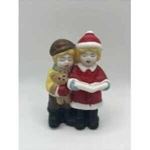 Vintage Genuine Porcelain Christmas Children Carolers Shelf Sitter Figurine